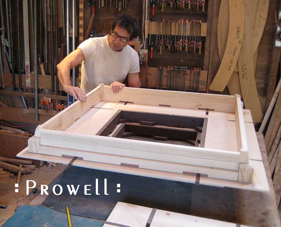 prowell in shop building the custom wood post caps