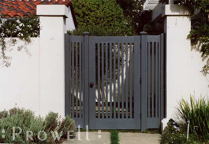 Another photograph showing the garden for wood picket gate #32-4 in Marin County, California
