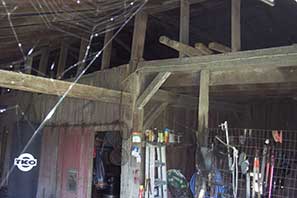 The original barn, still standing