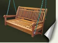 Custom wood porch swing #23 by prowell woodworks