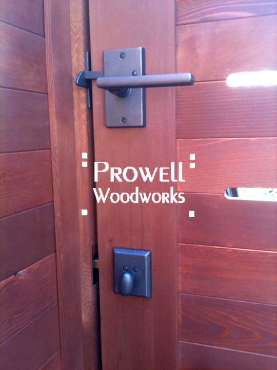 bronze gate latch on Prowell Woodworks wood gate #4