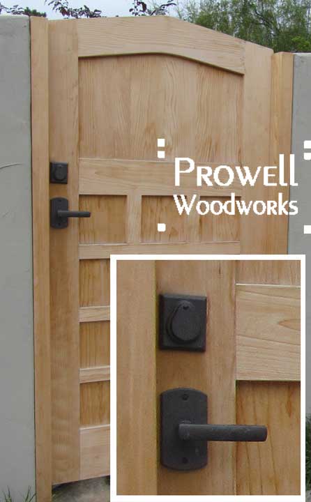 prowell wood gate #110 with RMH bronze dead bolt