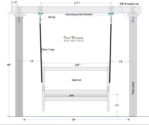 learance specifications for most wood swings. For more specs, see Product Specifications