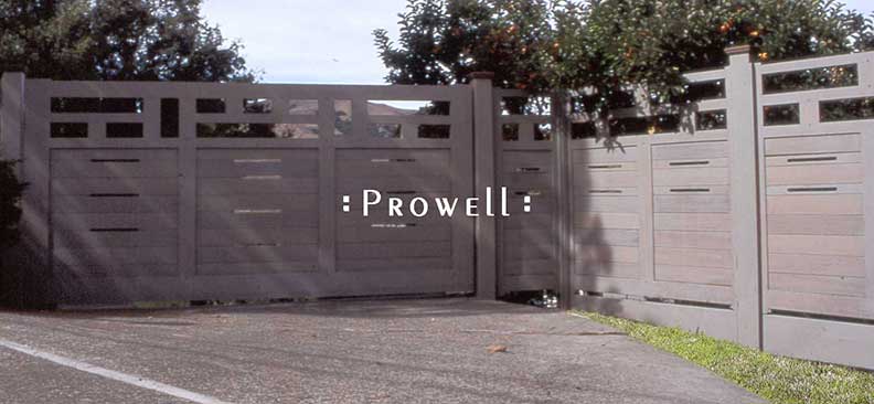 site photographs showing the modern driveway gates #11 in marin county, california