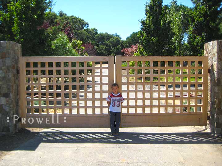Site photograph showing the automatic fence gate #31-1 in San Geronimo, california