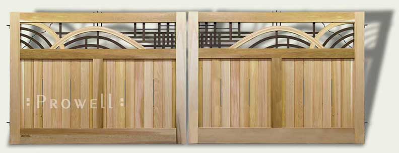 Contemporary wood driveway gates #200