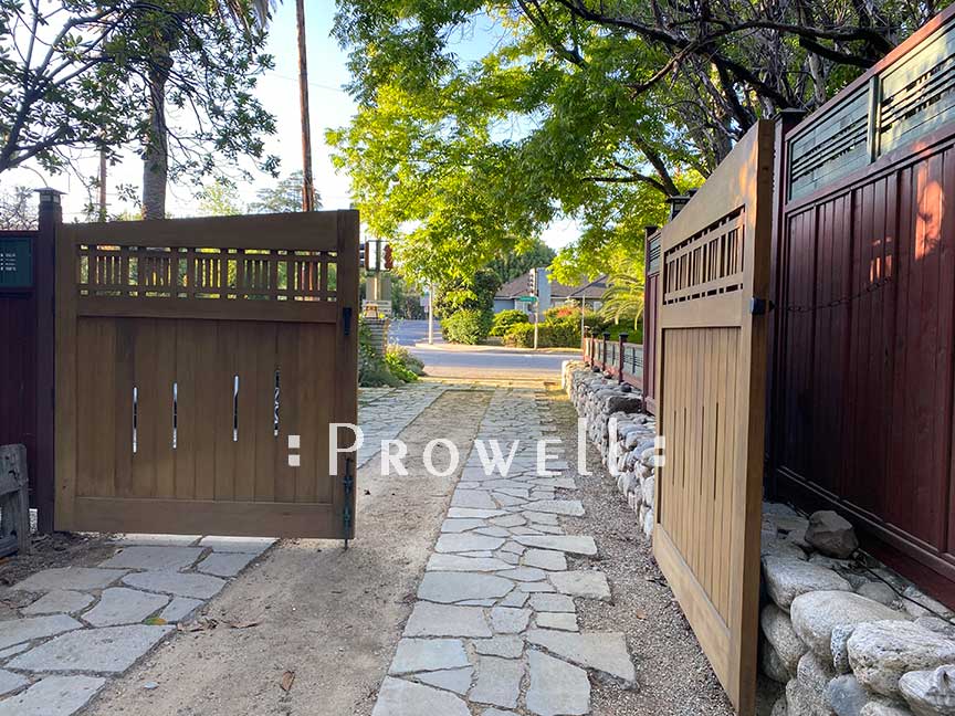 Wood Driveway Gates #29-1d in Pasadena, CA prowell