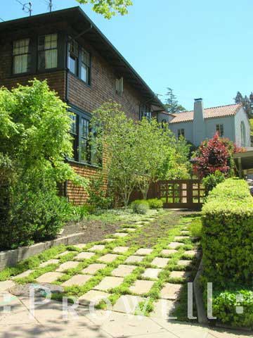 site photo showing the cedar driveway gates #5-1 in Oakland, California