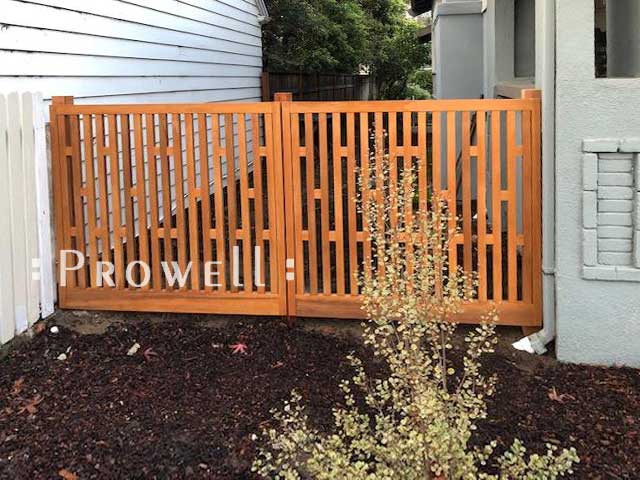 custom wood garden fence #16-7 in Alameda, CA. prowell