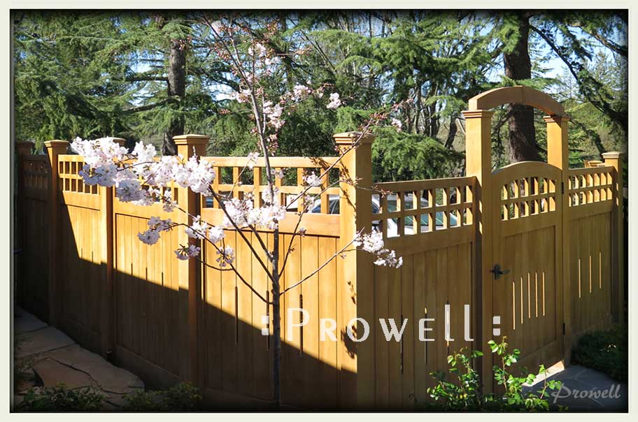 custom wood garden fence #22-4. prowell