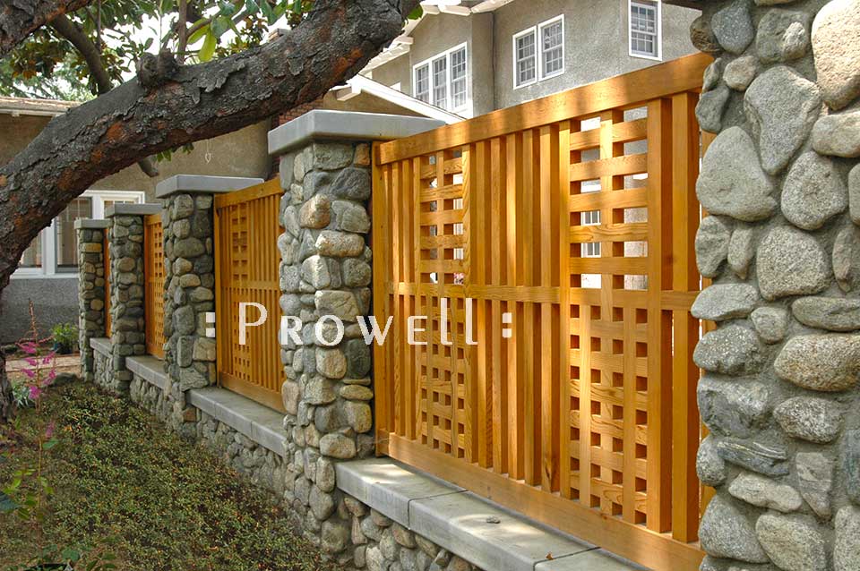 custom wood fence panel #24 in Los Angeles