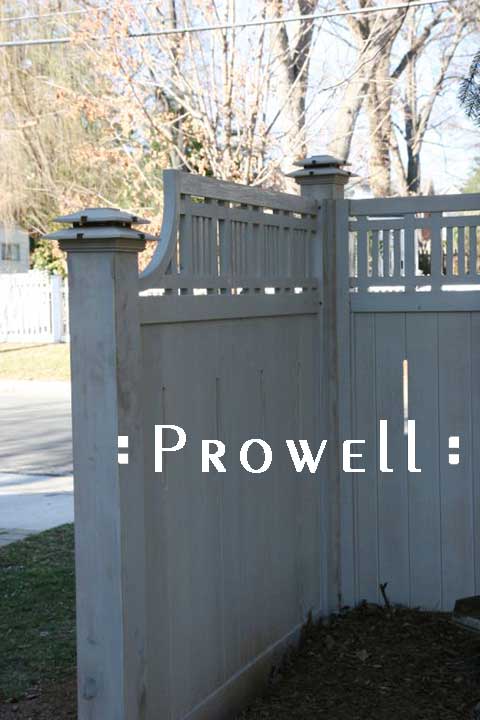 Prowell Post Caps on custom fence panels in Washington Beltway