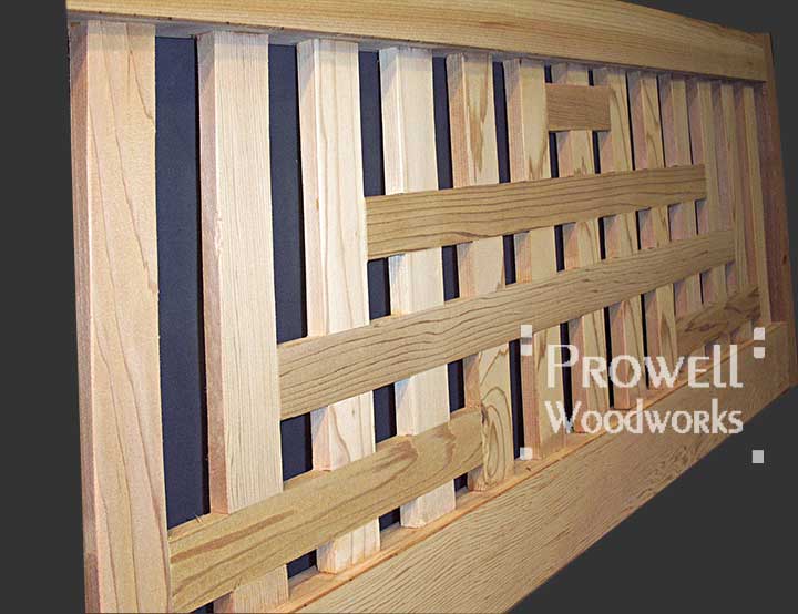 wood fence panels with grids