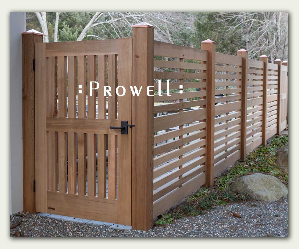 custom wood horizontal garden fence 3b in Massachusetts