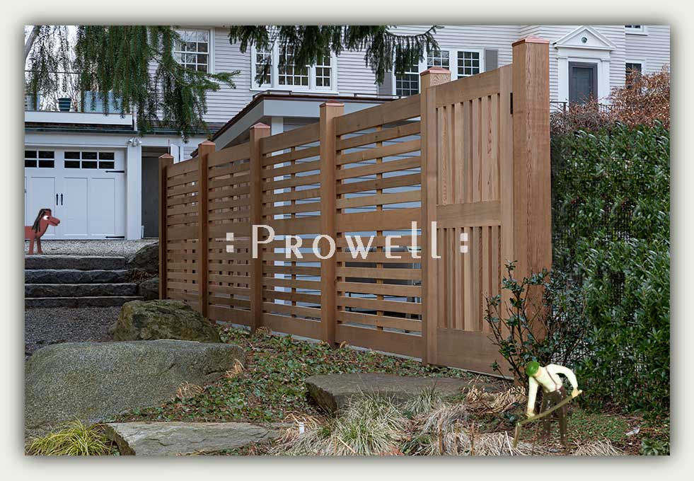 custom wood horizontal fence 3c in Massachusetts. Prowell