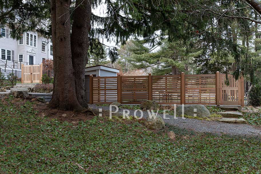 custom wood horizontal fence 3d in Massachusetts. Prowell woodworks