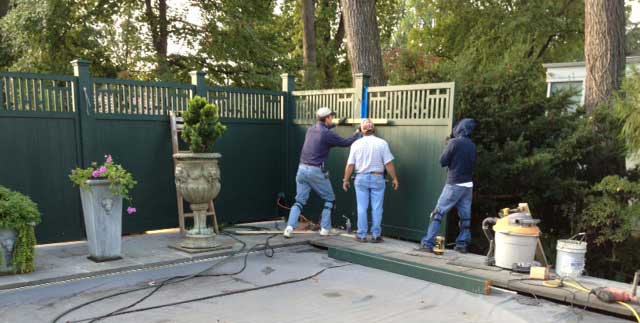 installing custom wood garden fence panels #9 in Washington DC