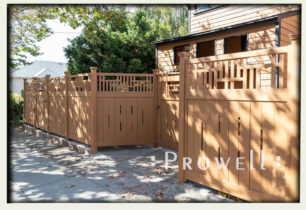 Craftsman wood fence #9-6 in Berkeley, CA. Prowell woodworks