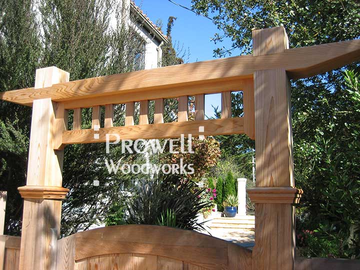 Custom wood gate arbor #1-3 by prowell