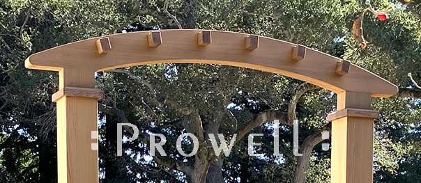 custom wood garden arbor #8-4c in Menlo Park, CA