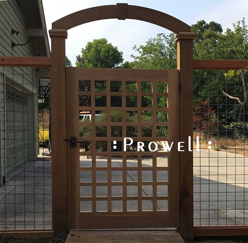 custom wood arched arbor in the Bay Area. Prowell