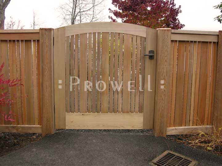 site photograp of the wood privacy gate #113-1 in Olympia, WA