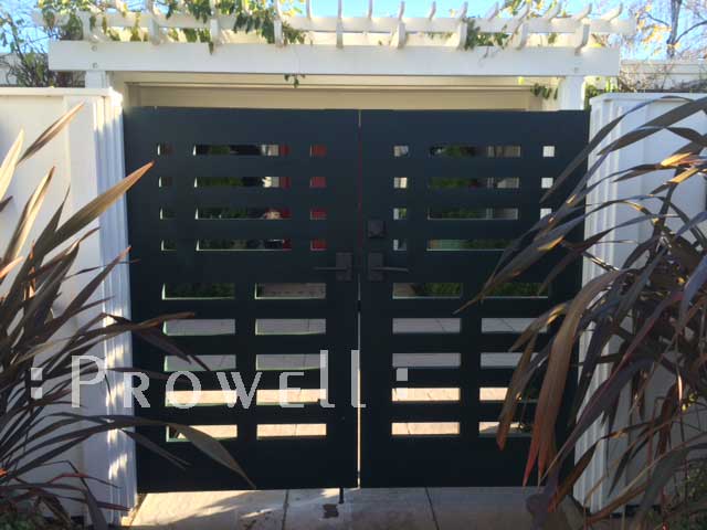 site photo showing the double entry wood gates #114-2 in Seattle, Washington