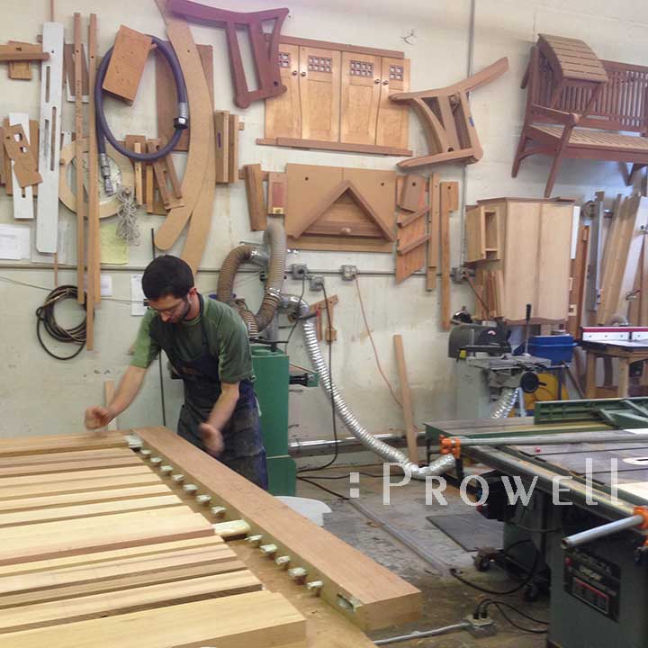 photo showing the final assembly of wooden gates #115