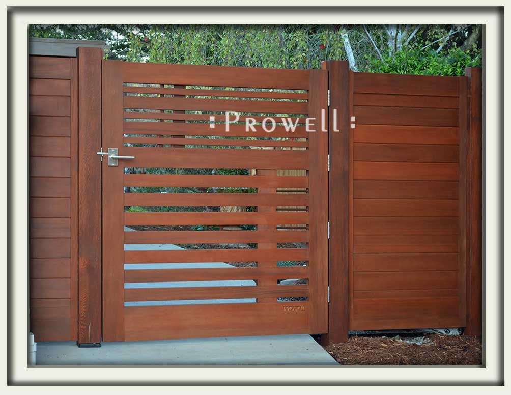 site photograph showing the modern garden gate #115-2 in Mill Valley, California