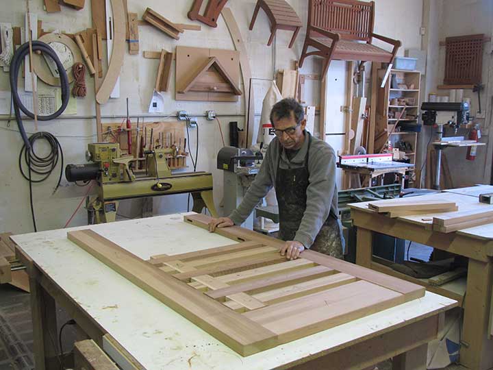 shop photo showing how to build the wood gate #115