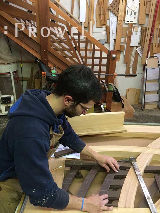 photo of the woodshop on building prowell's contemporary wooden gate #200A