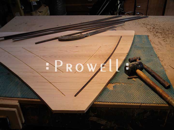 Shop photograph showing how to mill the wenge beading for gate 202