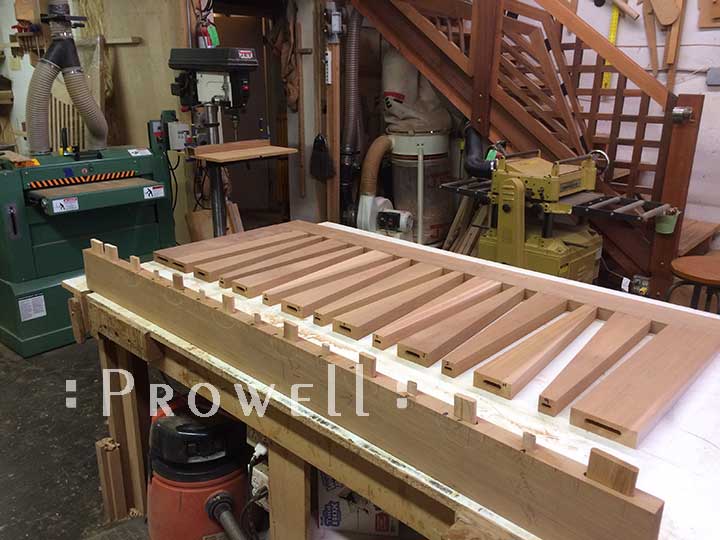 Shop progress photo showing the assembly of how to build the gate design #214 