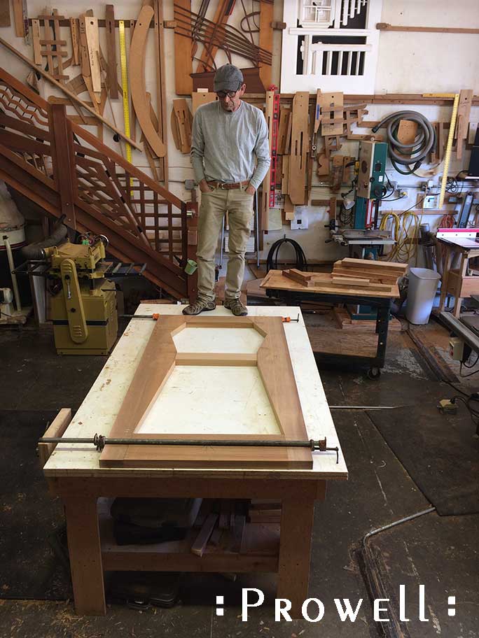 progress photograph showing the early stages of how to build the custom wood garden gate #216