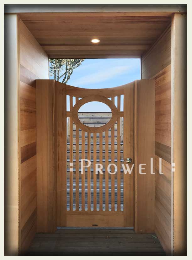 Custom Wood Garden Gate by Prowell Woodworks. Gate Style #2