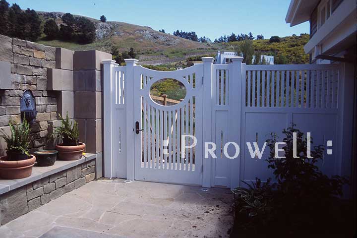 white wood garden gates #2 in Marin county, CA