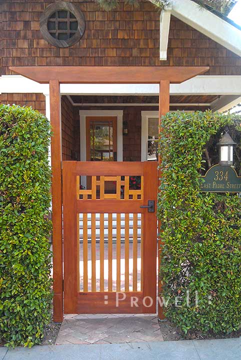 house photo showing wood fence gate #38-3 in Santa Barbara, california