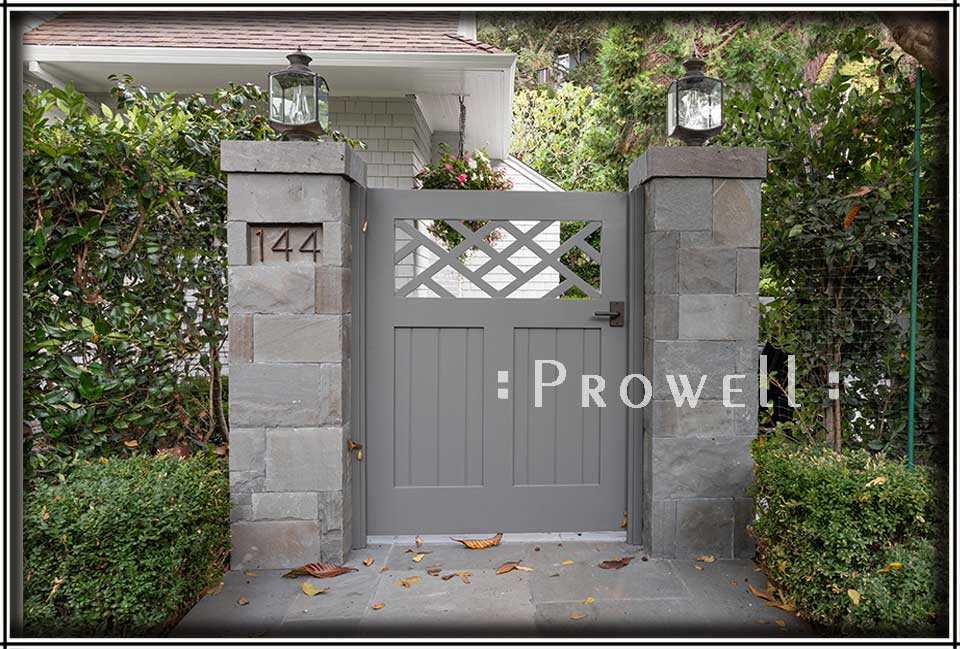Site image showing traditional wood gate #39-3 in Belvedere, California. prowell