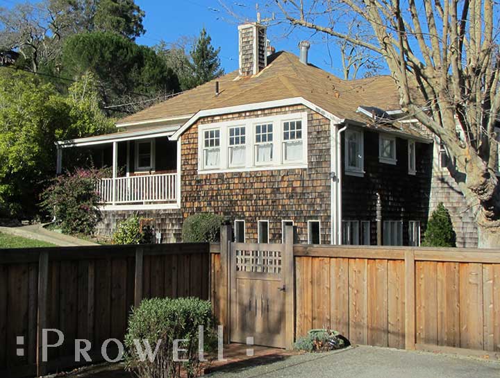 site photo showing craftsman wooden fences #3 in california
