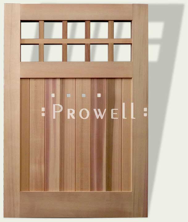 cropped photo showing craftsman wood gate #4-10. prowell