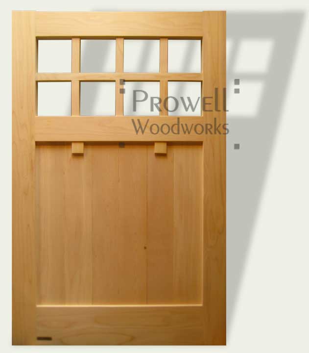 cropped image showing custom wood Craftsman garden gate #4
