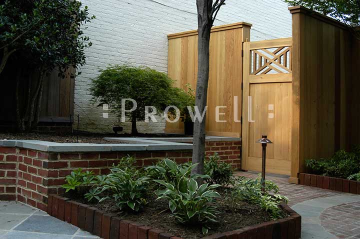 Another site photograph of wood garden gate #51 in Washington DC