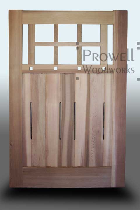 Cropped photo image showing wood garden gate #53-1