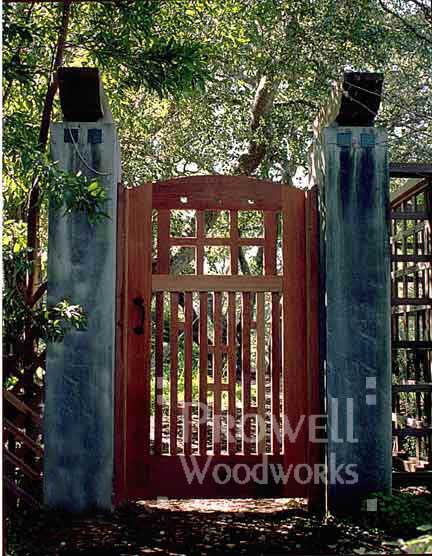 site photograph of the original wood fence gate #53-2 in mill valley, california