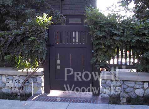 Arts and crafts wood garden gate #5 in Pasadena