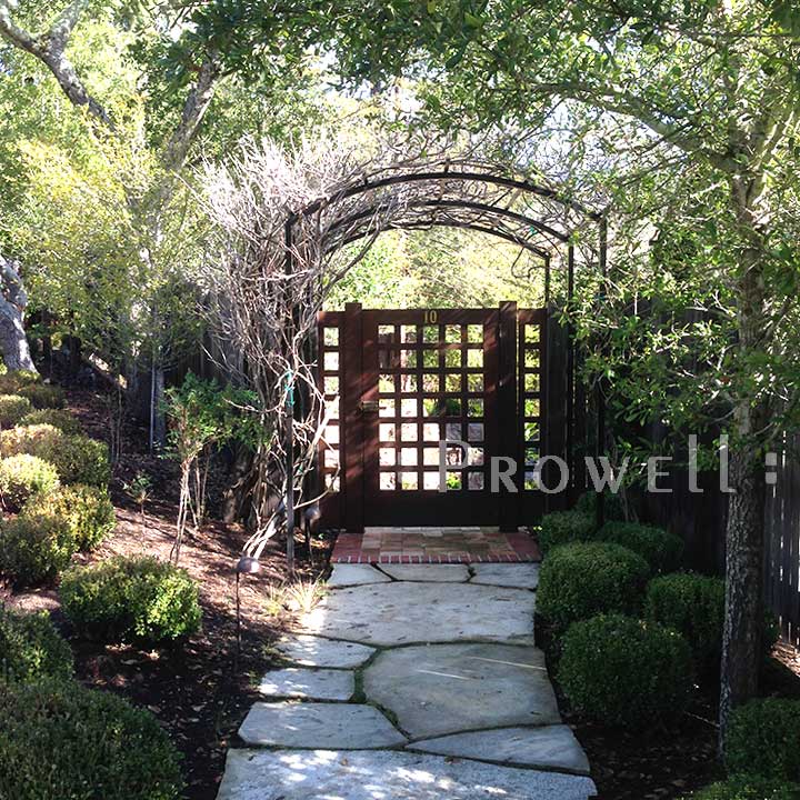 site photograph showing entry wood gate #60-1 in Marin County, california
