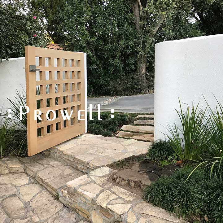 wood garden gate #60-7 in Beverly Hills. Prowell
