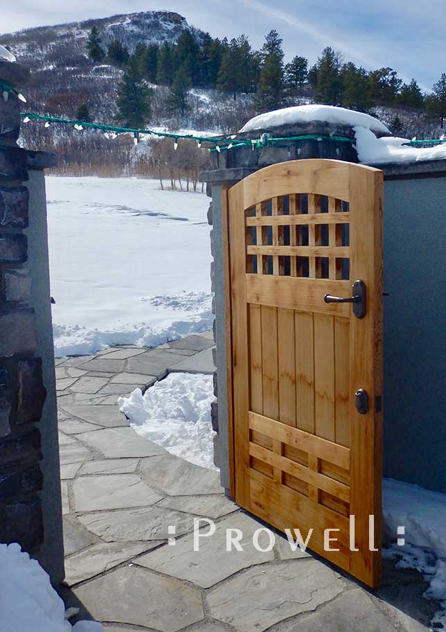 wood gates in Colorado snow. prowell