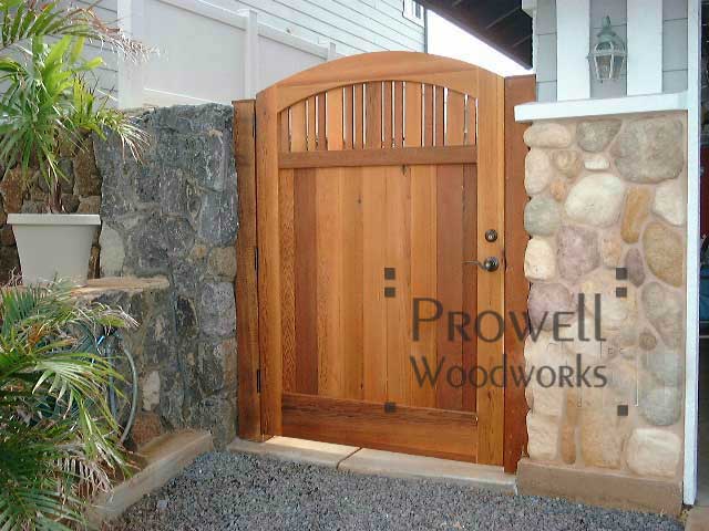 custom arching wood garden gates in Hawaii