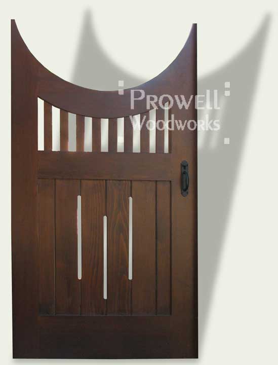 Curved top wooden gates #8